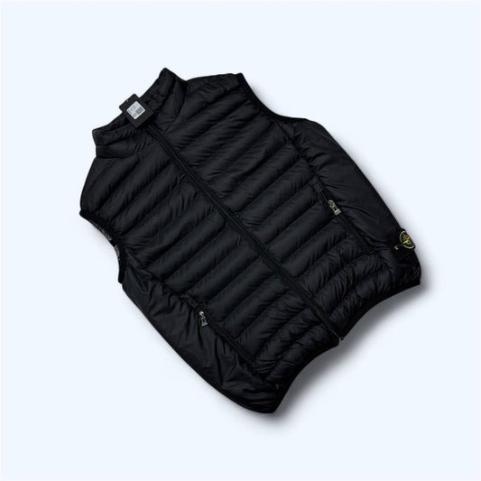 Stone Island Body Warmers For Men's in Black Color