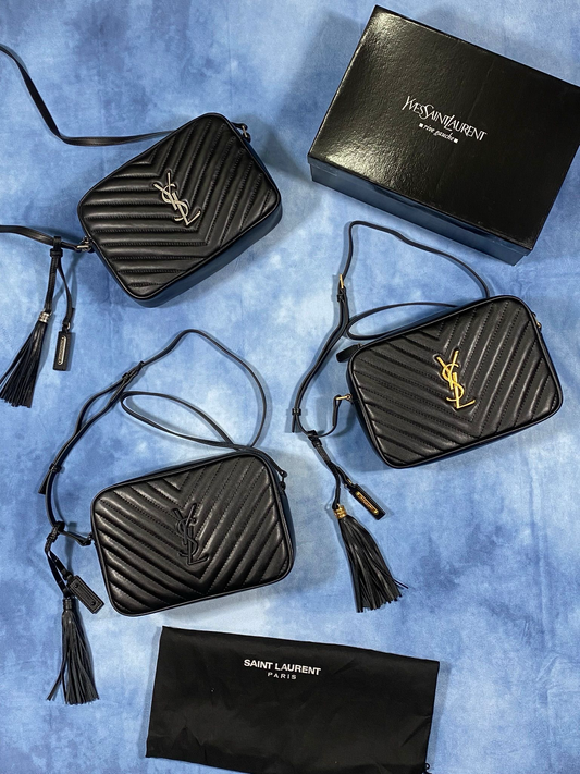 YSL Saint Laurent Paris Lou Belt Bag In Quilted Leather Lambskin In Black Color 614031DV7071000