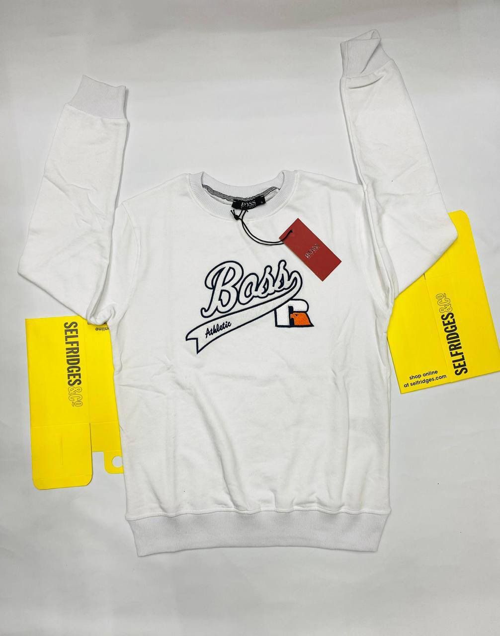 Hugo Boss Athletic Printed Jumpers Sweater In Black & White Colors