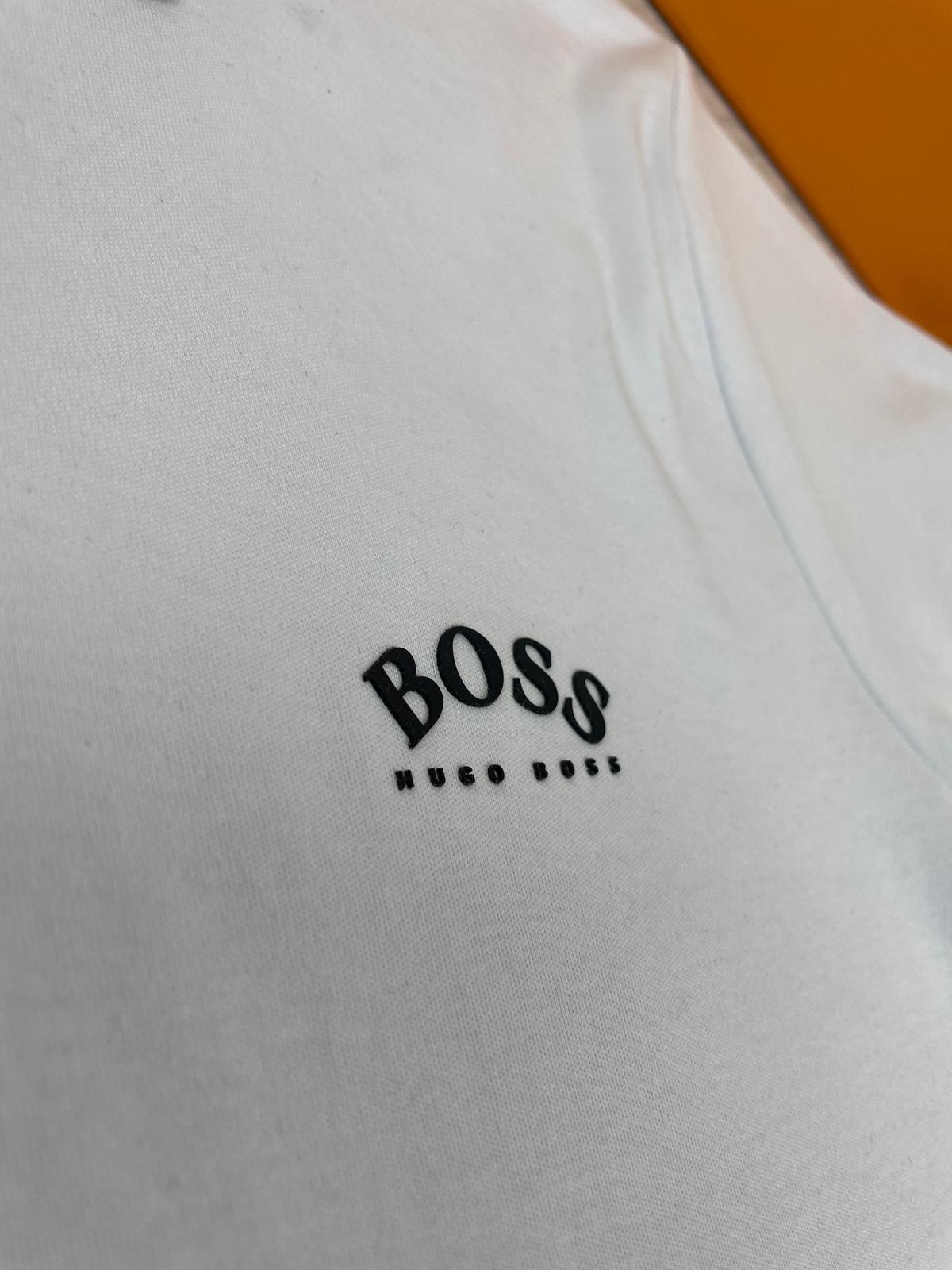 Hugo Boss Stretch-Cotton Slim-Fit Polo Shirt With Branding In 5 Colors
