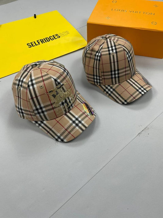 Burberry Baseball Men Women Reps Sports Replica Check Brown Black Cap Men's Women's Front Logo Luxury Designer Rep First Copy Cheap Fake Caps Cotton Hat Boys Girls Athletic Hats Sale Discount UK