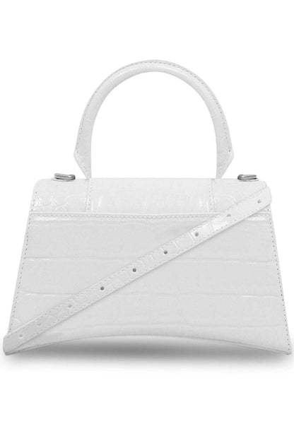 Balenciaga Hourglass Women's Genuine Leather Replica Bag Box Pack Ladies Crossbody Shoulder Tote Bags Reps Women Small Rep Fake Top Handle Long Belt Purse Cheap First Copy White Mini Handbag Sale Ireland UK