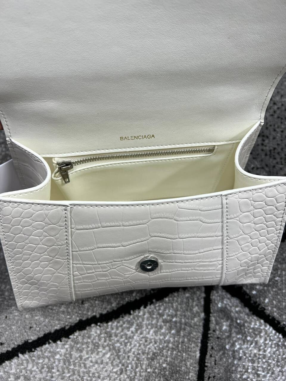 Balenciaga Hourglass Women's Genuine Leather Replica Bag Box Pack Ladies Crossbody Shoulder Tote Bags Reps Women Small Rep Fake Top Handle Long Belt Purse Cheap First Copy White Mini Handbag Sale Ireland UK