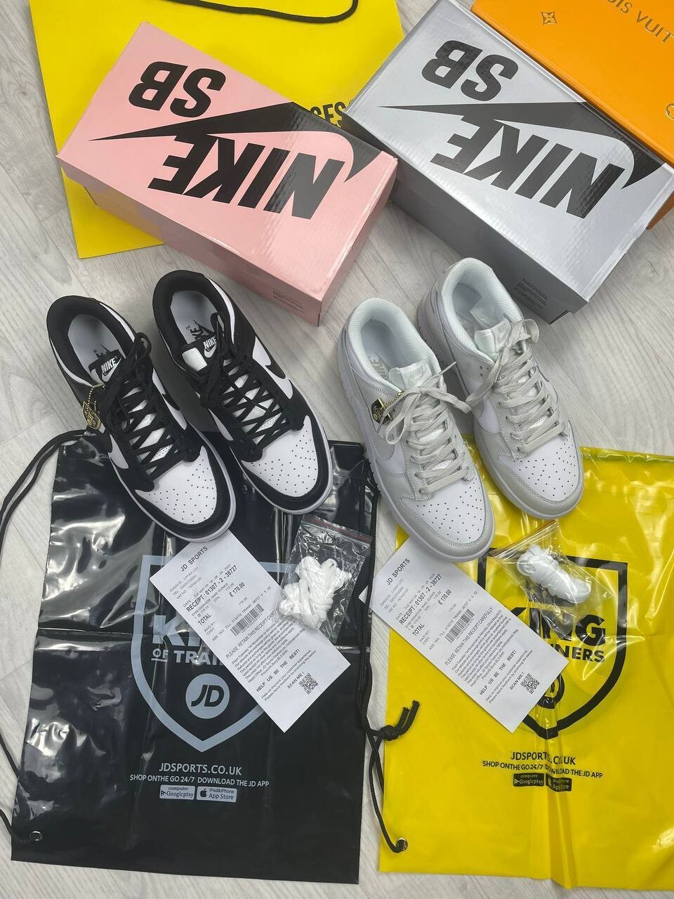 Nike Dunk Low Women Sneakers Dunks Junior Jr Womens Grey Fog Pandas White Women's