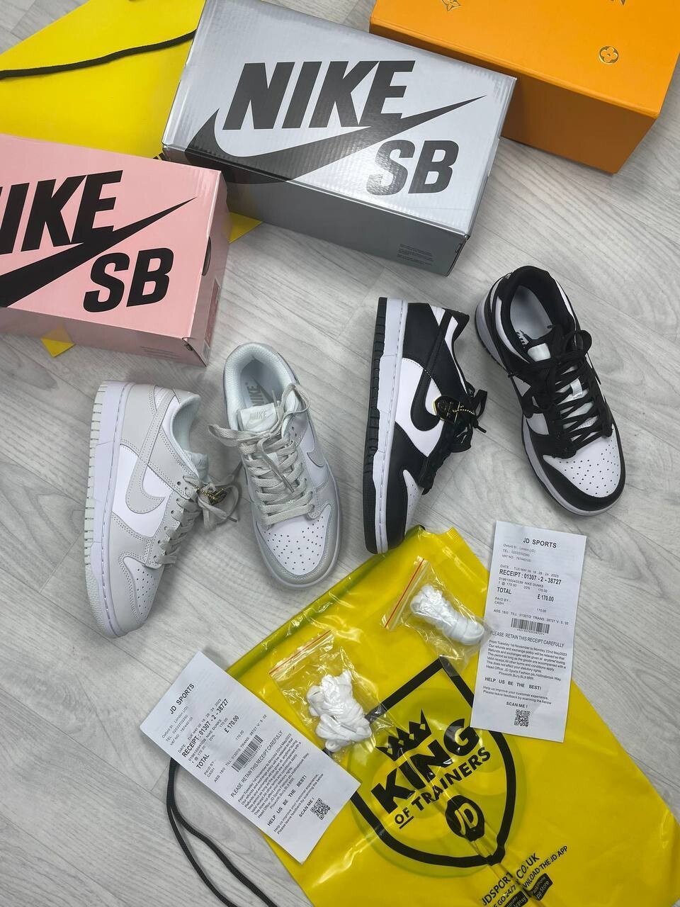 Nike Dunk Low Women Sneakers Dunks Junior Jr Womens Grey Fog Pandas White Women's