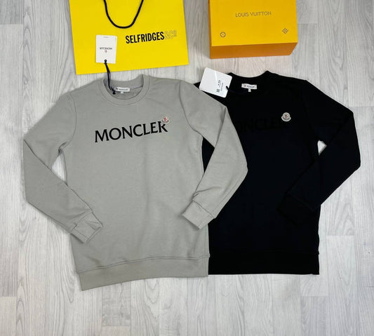 Moncler Men Women Jumpers Replica Fashion Reps Sweaters Iconic Logo Patch Knitted Crewneck First Copy Stylish Fake Men's Women's Jumper Long Sleeves Sweatshirt Rep Cheap Black Grey Sale UK