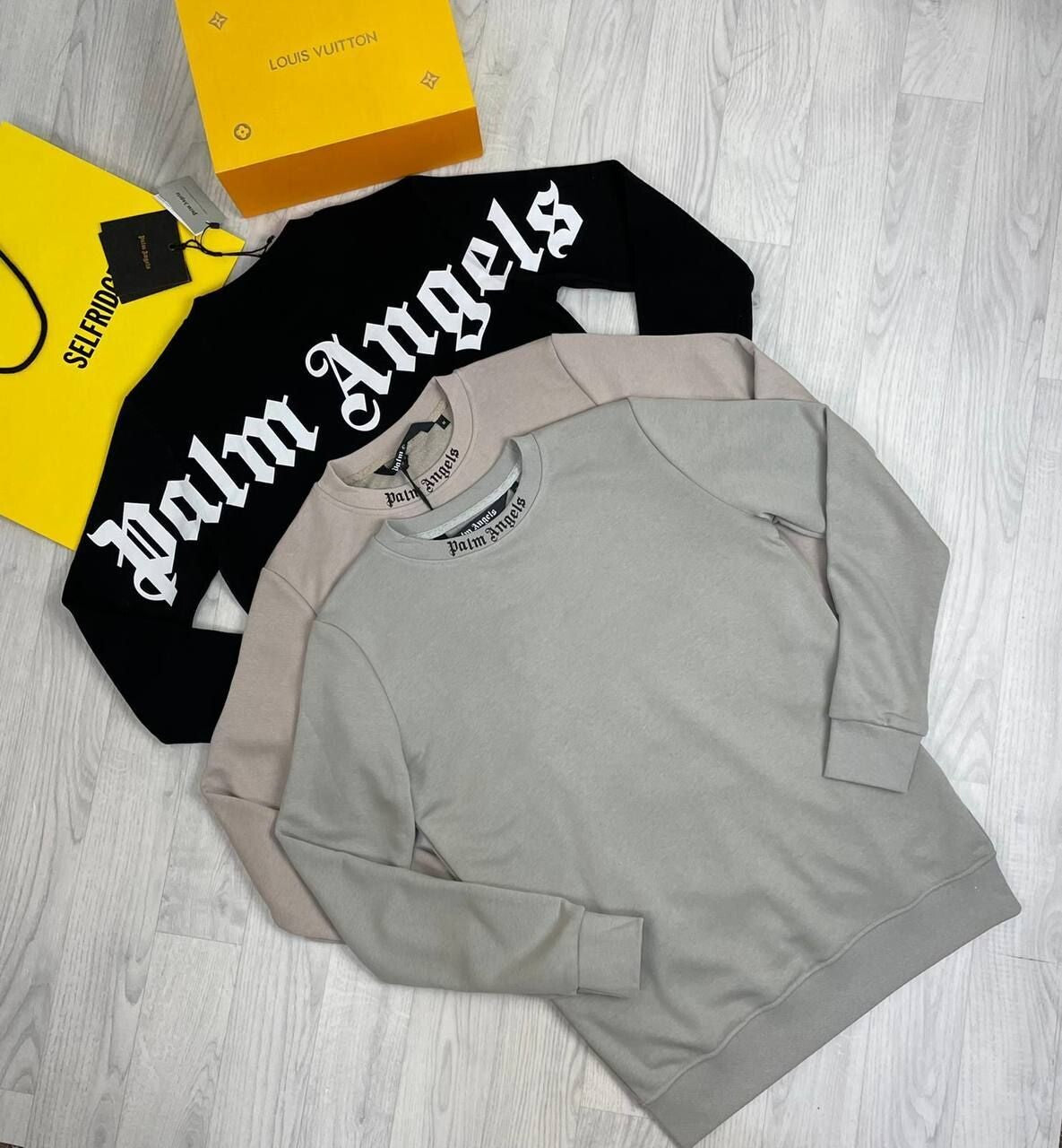 Palm Angels Plain Jumper Mens Black Grey AAA First Copy Sweatshirt Beige Men Designer Replica Oversized Cheap Long Sleeves Fake Sweater Rep Crewneck White Printed Men's Sweat shirt Classic Sale UK