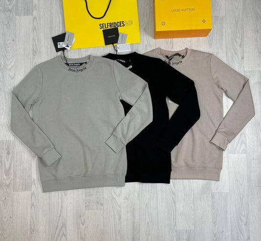 Palm Angels Plain Jumper Mens Black Grey AAA First Copy Sweatshirt Beige Men Designer Replica Oversized Cheap Long Sleeves Fake Sweater Rep Crewneck White Printed Men's Sweat shirt Classic Sale UK