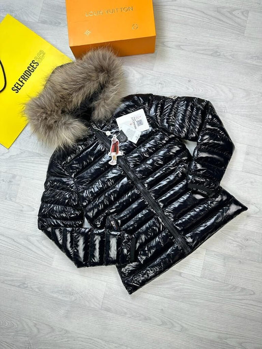 Moncler Puffer Down Men's Women's Rep Jackets Pullover Fur Hoodie Replica First Copy Flannels Padded Glossy Winter Cheap Reps Men Women Bodywarmers Zip Pocket Luxury Long Sleeves Jacket Black Sale UK