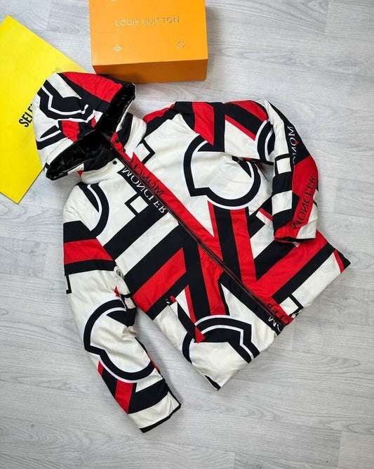Moncler Zip Striped Hooded Windbreaker Jackets Men Women Replica Coat Pocket First Copy Adjustable Hoodie Rep Men's Women's Cheap Long Sleeve Waterproof Bodywarmer Fake Rep Red Black Sale UK