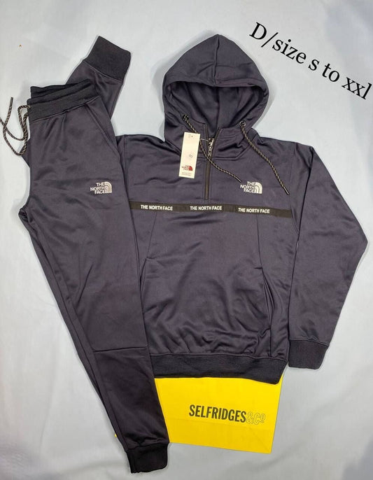 The North Face Zipper Tracksuit in Grey Color