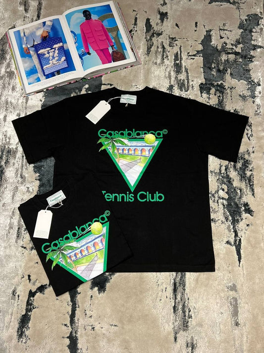 Casablanca Tennis Club Icon T-Shirt In Black
