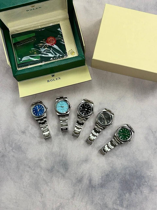 Rolex Oyster Perpetual With Silver Strap