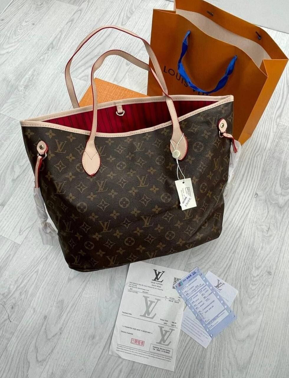Louis Vuitton Women's MM Damier Neverfull Canvas Bag