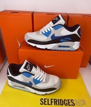 Nike Men's Trainers Trainer 90s 90's FN6958-102 Laser 2020	Nikes Air Max 90 Men Mens Rep Replica Shoes Fake Man Mans Duplicate Sneakers AAA First Copy Cheap Sneaker Copies Sale UK Reps MAX.90 Air.Max CJ6779-100 Blue 1:1