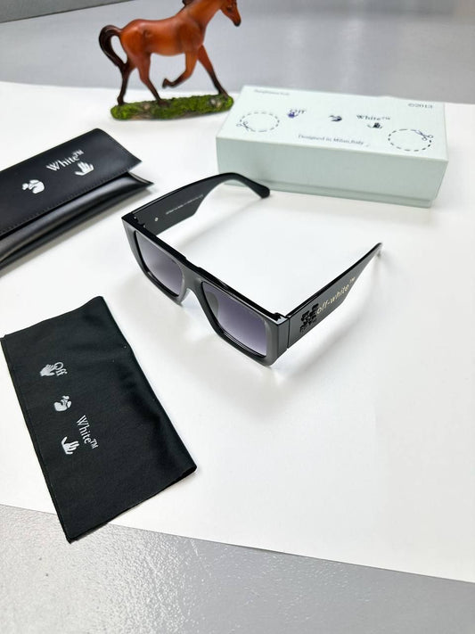 Off-White Virgil Black Grey Square Sunglasses