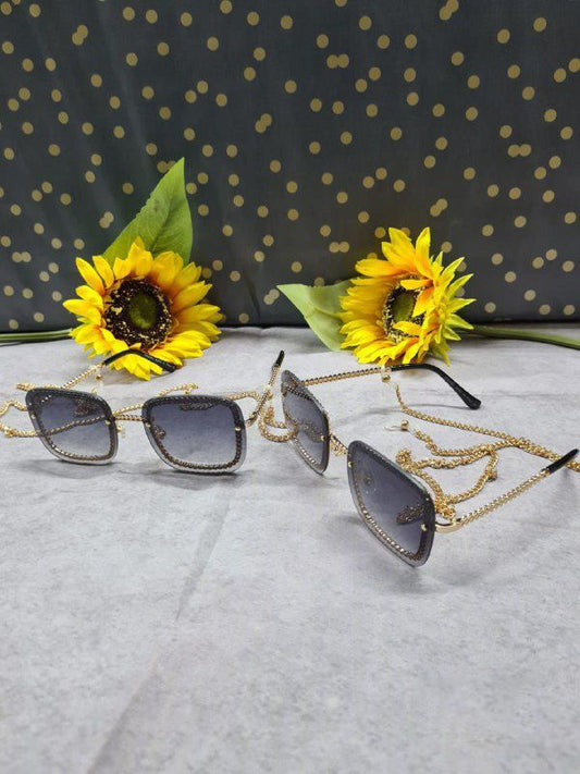 Chanel Chain Sunglasses Square Frame