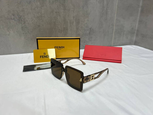 Fendi Square Frame Brown Sunglasses