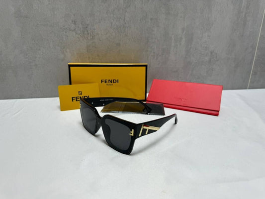 Fendi First One Size Square Frame Black FE Logo Sunglasses Sale UK