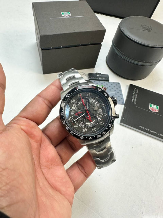 TAG Heuer Carrera Heuer-01 & Formula 1 Ayrton Senna Special Edition Watch For Men's in Black Dial