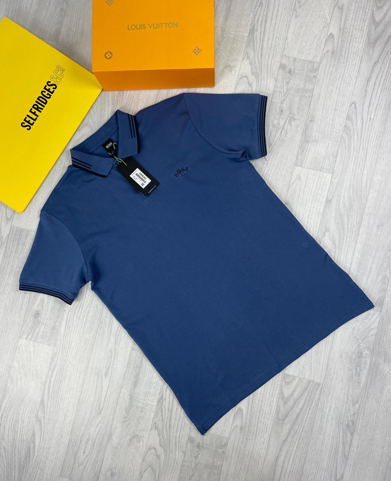 Hugo Boss Stretch-Cotton Slim-Fit Polo Shirt With Branding In 5 Colors