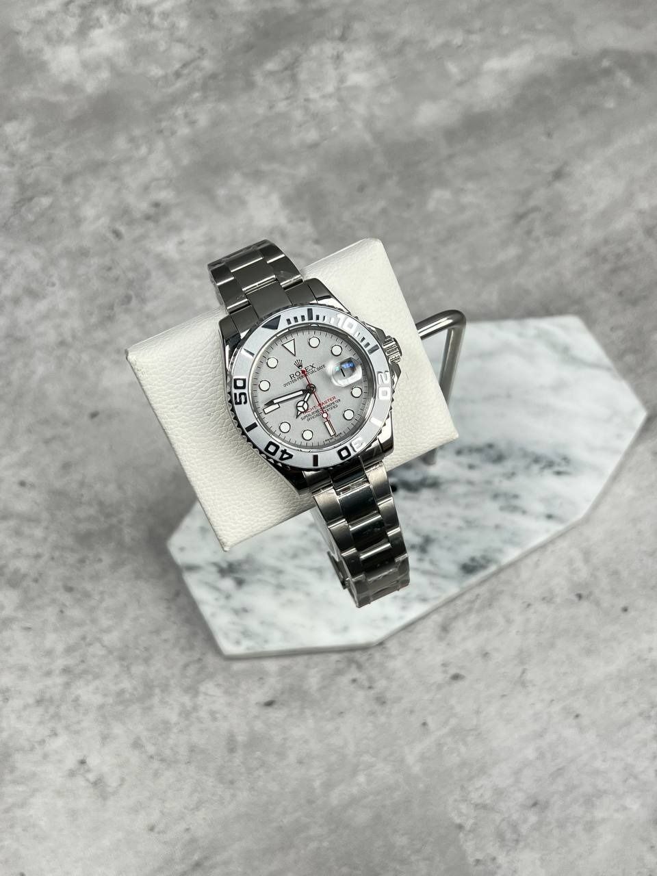 Rolex Yacht-Master Platinum Bezel White Dial Men's Watch