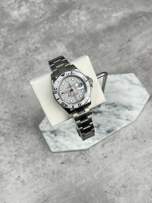 Rolex Yacht-Master Platinum Bezel White Dial Men's Watch