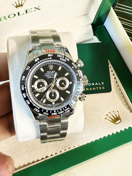 Rolex New Cosmograph Daytona Steel & Ceramic Watch Black Dial AAA Quality For Men's